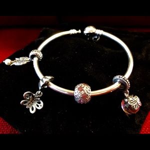 PANDORA charm bangle with charms💖